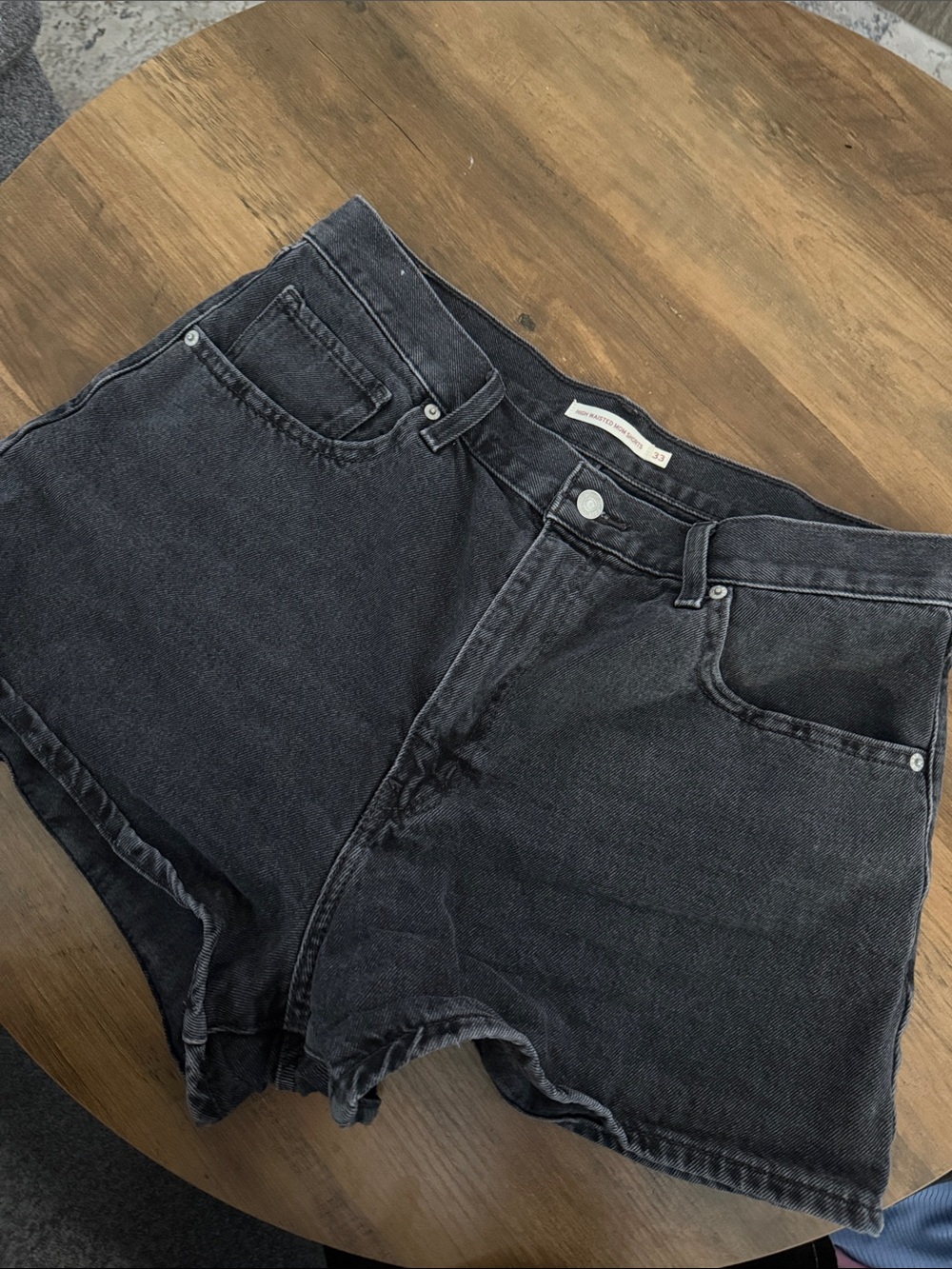 Levi’s High-Rise Black Denim Cutoff Shorts